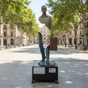 Escultura de Bronce de Pareja Viajera en Oferta, Estatua de Bronce de Tamaño Real, Arte de <span class=keywords><strong>Bruno</strong></span> - Product Image 3