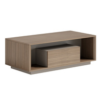 Bureau d'ordinateur commercial moderne haut de gamme avec armoire de rangement, portes coulissantes, MDF, HPL, E0, écologique, personnalisable, ODM, OEM, durable