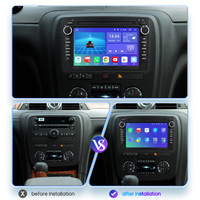 Lecteur MP5 de navigation GPS tout-en-un pour Buick Enclave Hummer H2 GMC Android Auto CarPlay Fonctionnalité du tableau de bord 1 an