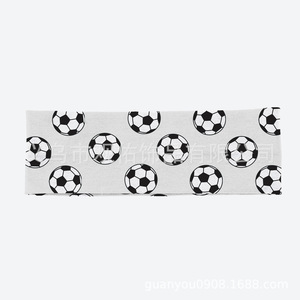 Bandeau de sport personnalisé imprimé football/soccer pour femmes et hommes - Bandeau anti-transpiration pour la course et le yoga - Product Image 6