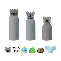 Bouteille d'eau isotherme en acier inoxydable pour enfants, design 3D dessin animé, logo personnalisé OEM ODM, vente en gros