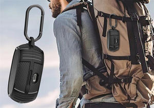 Housse d'écouteur en TPU souple en Fiber de carbone antichoc pour étui <span class=keywords><strong>Jabra</strong></span> <span class=keywords><strong>Elite</strong></span> 7 Pro / 7 <span class=keywords><strong>Active</strong></span> / <span class=keywords><strong>Elite</strong></span> 75T avec porte-clés - Product Image 4