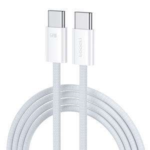 Toocki 1 M Blanco Original <span class=keywords><strong>USB</strong></span> C a <span class=keywords><strong>USB</strong></span> C Cable Cargador para 60W para iPhone 15 Cable trenzado1 Medidor de datos - Product Image 1