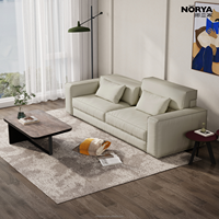 Ensemble de canapés trois places NORYA en cuir technique contemporain, assise profonde, dossier réglable, design nuage, usage hôtelier haut de gamme