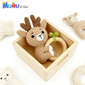 Juguete <span class=keywords><strong>de</strong></span> dentición <span class=keywords><strong>de</strong></span> algodón amigurumi <span class=keywords><strong>de</strong></span> conejito <span class=keywords><strong>de</strong></span> ganchillo hecho a mano personalizado al por mayor para regalo <span class=keywords><strong>de</strong></span> baby shower y suministros para tiendas - Product Image 6