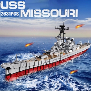 Xingbao Xb 06030 2631pcs esercito militare <span class=keywords><strong>Uss</strong></span> colorado Battle Ship Set Building Blocks mattoni nave giocattoli - Product Image 2