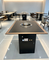Table de barbecue coréen en acier inoxydable auto-purifiante sans fumée Ji Lu pour la restauration (vente en gros)