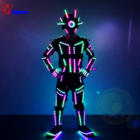 Costumes Cyberpunk Lumineux Télécommandés pour Adultes, Ensembles de Performance LED, Vêtements Robots pour Adultes, Robe Lumineuse Unisexe