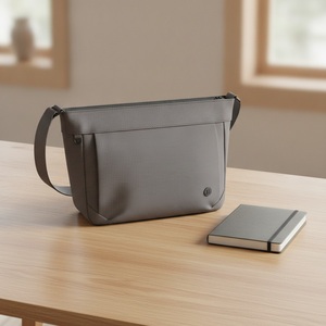 Sac bandoulière imperméable et écologique, sac à bandoulière multi-poches, sac de voyage et de trajet, sac messager avec anneau en D - Product Image 3