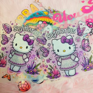 Tùy Chỉnh Phim Hoạt Hình Mèo Truyền Nhiệt In Ấn Bền Pet Nhựa Sol Với Thiết Kế Thời Trang Có Thể Giặt Vinyl Sticker - Product Image 1