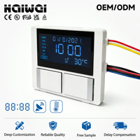 Interruptor Inteligente con Sensor Táctil LCD para Espejo, DC12V/24V 60W, Configuración de Fecha y Hora, CCT Bicolor, Atenuación Continua, Antivaho para Espejo LED