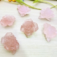 Cristaux de guérison naturels de haute qualité, fleurs de quartz rose, décoration de guérison Reiki, cadeaux de Noël et de mariage