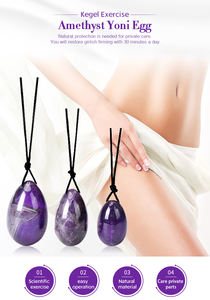 دروبشيبينغ GIA معتمد حجر كريم كريستالي أحجار استشفاء مجموعة حفر روز كوارتز اليشم بيضة للديكور تستخدم ل تمارين كيجل - Product Image 5