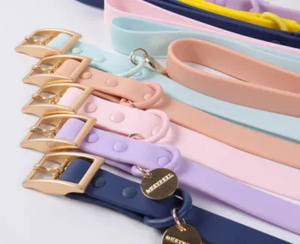 Benutzer definierte Luxus Gummi Silikon beschichtet Gurtband Haustier lange Blei benutzer definierte PVC wasserdichte Hunde leine Halsband Set - Product Image 3