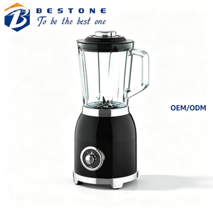 Licuadora Retro de Acero Inoxidable con Vaso de Vidrio, para Batidos, OEM ODM, para Hogar, Cocina, Cafetería - Product Image 1