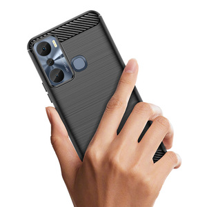 Ốp Điện Thoại Di Động TPU Mờ Bảo Vệ Bằng Sợi Carbon Chổi Chống Sốc Cho Infinix Hot 20i Ốp Lưng - Product Image 5