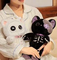 Haute qualité Halloween chat fantôme crâne poupées en peluche yeux brodés nouveauté décorations pour la maison PP coton boîte de remplissage emballage