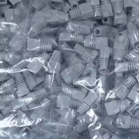 Bossry Modulare Steckerschutzhüllen RJ45-Abdeckungen Zugentlastung 5,5-6mm Durchmesser 24,5mm Länge für Cat5e/Cat6 PVC-Netzwerkkabel