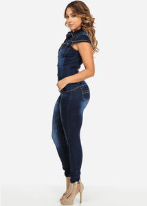 Tuta in Denim <span class=keywords><strong>donna</strong></span> <span class=keywords><strong>elegante</strong></span> di YSMARKET tuta in jeans lunga per <span class=keywords><strong>donna</strong></span> moda estiva Club ragazze tuta femminile Demin EW929 - Product Image 5