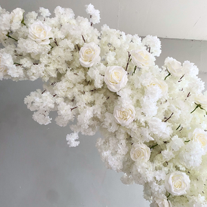 Topkwaliteit Kunstmatige Kersenbloesem Boog Wit Rood Roze Kersenbloesem Boom Bloemenboog 3m voor Bruiloft Ingang Achtergrond Decoratie - Product Image 6