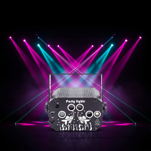 Projecteur LED RGB Magic Ball et Laser Star, Veilleuse à Double Tête DMX512 avec Télécommande pour Fêtes et KTV - Product Image 1