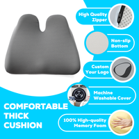 Coussin de siège ergonomique en mousse à mémoire de forme C-053, coussin orthopédique pour le coccyx, pour chaise de bureau et de voiture, soulagement de la douleur au coccyx
