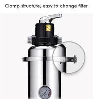 Système de filtre à eau domestique de haute qualité PVDF UF 3500 L/H avec vanne de vidange