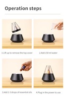 Diffuseur d'arômes à flamme de bougie avec télécommande, humidificateur d'air ultrasonique USB de bureau, diffuseur de parfum d'aromathérapie pour la pièce
