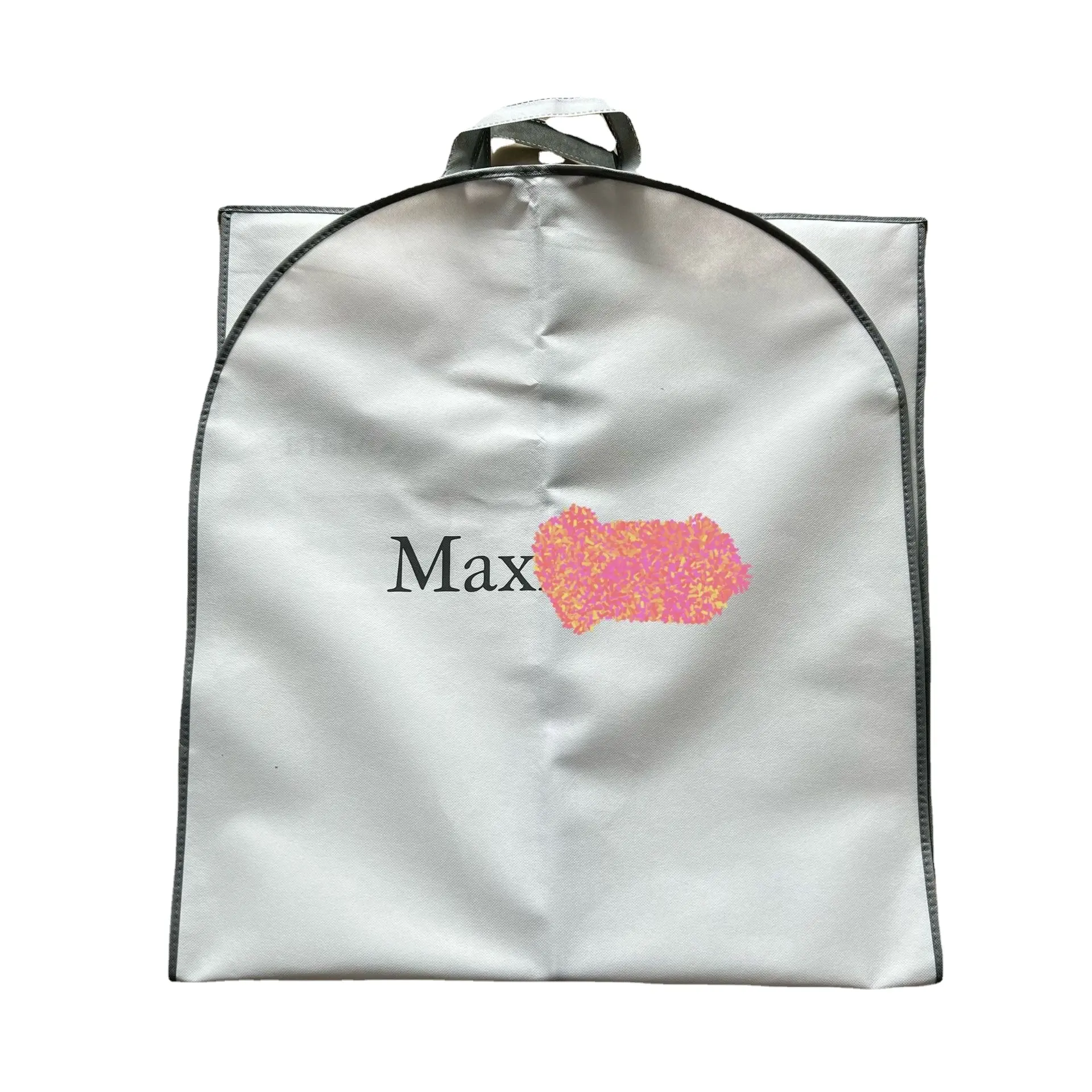 Bolsas de ropa de organza convertibles con cremallera no tejida de marca personalizada