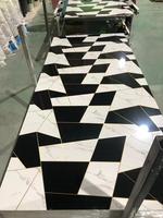 Panel Dinding PVC Marmer Modern 2.5mm Desain Damask untuk Dekorasi Rumah, Komersial, Hotel, Tahan Air, Peredam Suara, Anti UV, Tahan Api