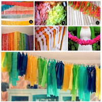 Rouleau de Papier Crépon Coloré de 250cm *25/50cm pour Origami, Papier Crépon Froissé pour Loisirs Créatifs, Fleurs en Papier Crépon Décoratives