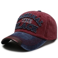 Gorra de béisbol con letras de tela lavada Vintage para hombre y mujer, sombrero para el sol de pico de pato desgastado, ala curva, moda Primavera otoño al aire libre
