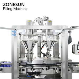 ZONESUN ZS-FM6A Máquina automática de llenado y pesaje cuantitativo de polvo con dos cabezales, para polvo de condimento y proteína en polvo seca - Product Image 3