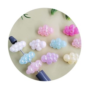 Tùy Chỉnh ODM OEM 19*22Mm AB Đám Mây Kẹo Màu Sắc Đẹp Nhựa Bead Trang Sức Charms Acrylic Bead 500G - Product Image 2