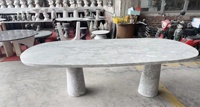 Table à manger Rochebobois personnalisée en Italie, table à manger en marbre blanc naturel, table basse ronde, table en marbre, meubles