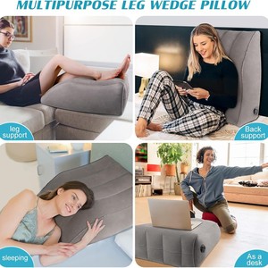 Inflatable Triangular Pad For Side Lying Grey Adult Bed <b>Pillow</b> Romantic Use Modern Style - Product Image 5