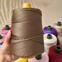 Sac en crochet DIY 100% polyester tressé, idéal pour l'été