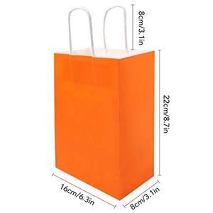 Bolsa de Papel Kraft de Color para Regalos de Fiesta con Impresión Digital Clásica de 8 Colores, con Asa, para Cumpleaños - Product Image 5