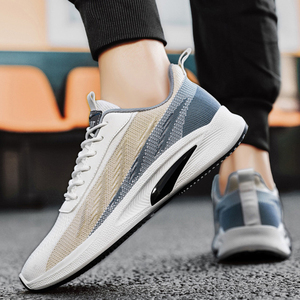 Y nero bianco grigio 39-44 scarpe sportive da <span class=keywords><strong>uomo</strong></span> traspiranti da corsa con plateau con <span class=keywords><strong>suola</strong></span> a mosca che tesse scarpe sportive casual da passeggio per <span class=keywords><strong>uomo</strong></span> - Product Image 4