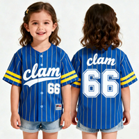 Camiseta de Béisbol Personalizada para Bebés, con Estampado Completo, para Niños, Color Azul Bebé y Amarillo