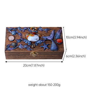 New Designed Crystal Wooden <b>Box</b> Creative Tumbled Crystal <b>Magic</b> <b>Box</b> Specimen Holder for Healing Decoration - Product Image 4
