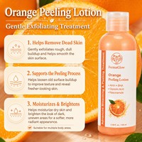 Lotion exfoliante professionnelle Orange AHA BHA à l'acide glycolique et à la niacinamide pour éliminer les peaux mortes, éclaircir et blanchir la peau du corps