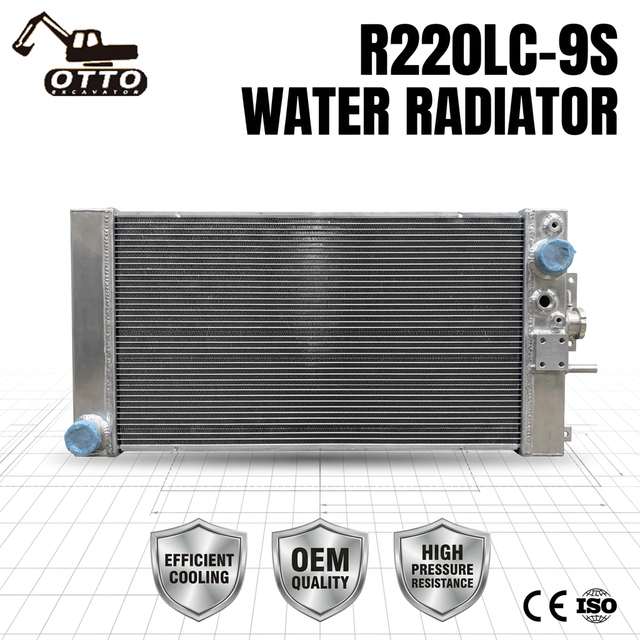 OTTO Excavator R215LC-9 R220LC-9S 11Q6-46631 11Q6-46632 11Q6-46634 11Q6-46635 11Q7-42063 Water Radiator