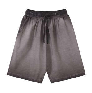 Custom Logo 2025 Summer Knitted 100% Cotton Anti-Wrinkle Elastic Waist Leisure Loose Sports <strong>Short</strong> <strong>Shorts</strong> for Men and Women - Product Image 3