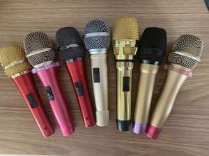 Buen sonido karaoke micro CQA de mano de metal micrófonos con soporte en productos de stock populares en vietnam - Product Image 6