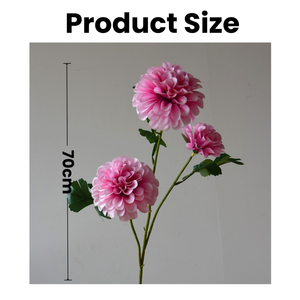 High Quality Artificial Dahlia Flowers 3 <b>Branches</b> Red Silk Cloth Artificial Flowers <b>for</b> Wedding Home Party <b>Decoration</b> - Product Image 2
