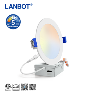 ETL(5005749) 4 Inch 9W 5CCT Selectable Slim Led Downlight/Panel Light /Potlight With Junction Box