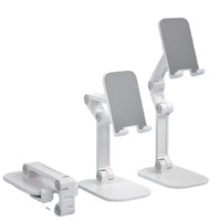 Support de bureau pliable multi-angles en plastique, conception triangulaire stable pour smartphones et tablettes