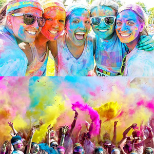 Polvo de Colores Holi, 100g/bolsa, Fiesta, Novedad, Festival, Arcoíris, Harina de Maíz, Polvo Colorido, Bromas, Bromas Prácticas, Gadget Divertido - Product Image 3