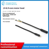 Câble moteur en cuivre 9 cœurs Xiangqian, connecteur mâle-femelle pour vélo de montagne, étanche, boîtier en PVC, circulaire, IP68, personnalisable, 24V